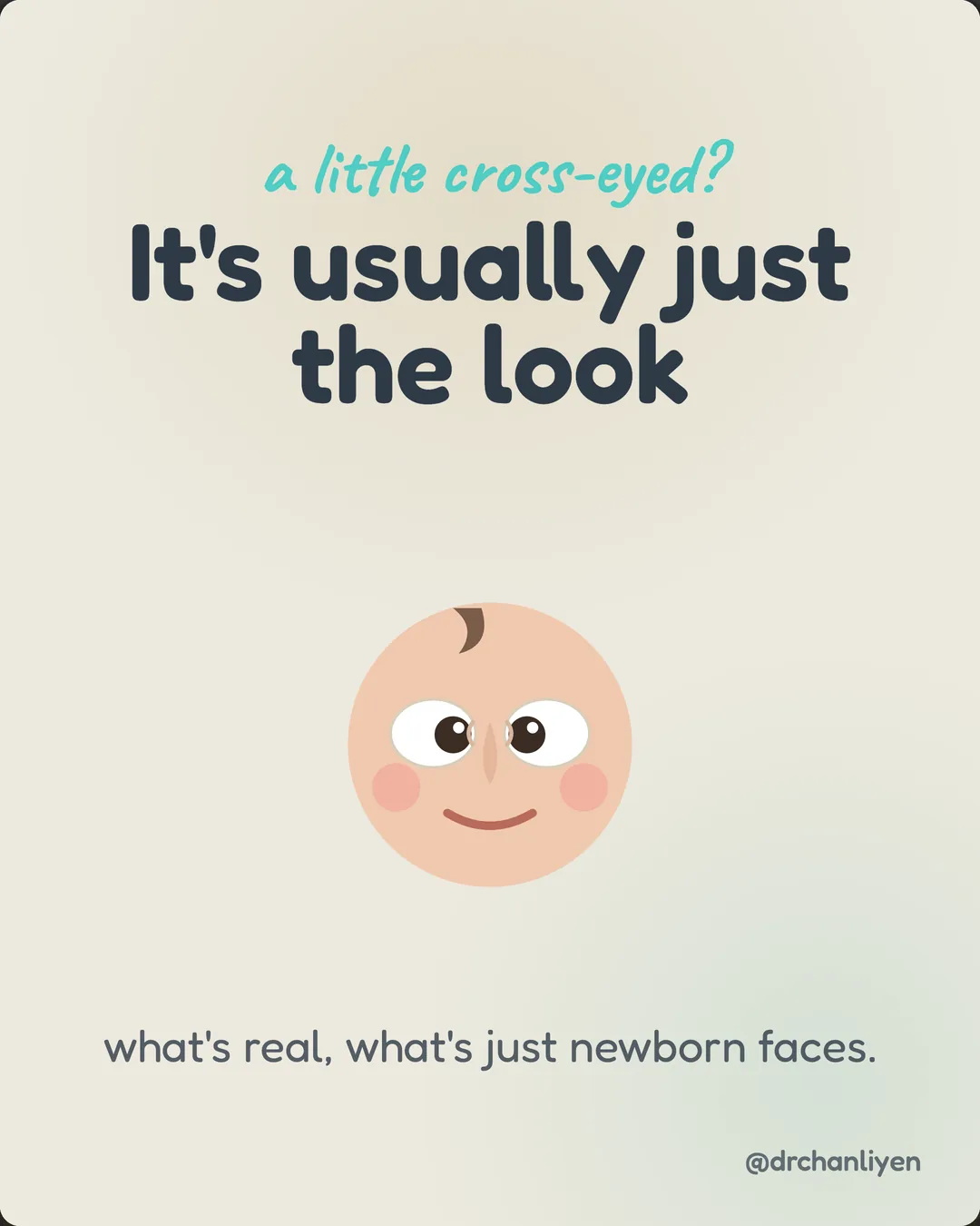 Crossed eyes, or an illusion, slide 1 of 3: A little cross-eyed? It's usually just the look: what's real, what's just newborn faces.
